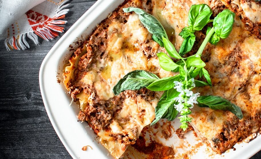 Neapolitan Lasagne with Ricotta and Mozzarella